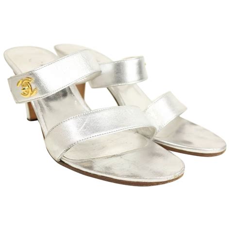 chanel cc logo star gold sandals|chanel sandals canada.